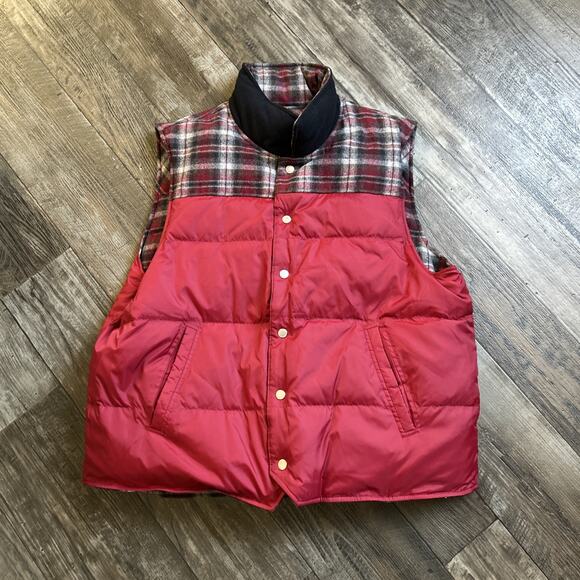 Pendleton Vest Mens 2XL Wool Reversible Button Snap Plaid USA Hunting - Picture 5 of 8